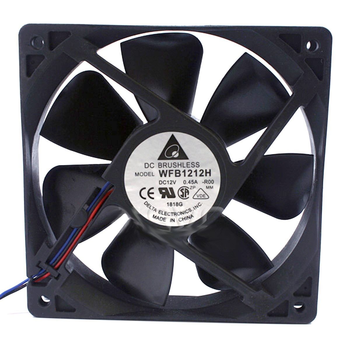 Delta Electronics WFB1212H-R00 120mm Case Fan 2470RPM 86.5CFM Fan Fail Sensor