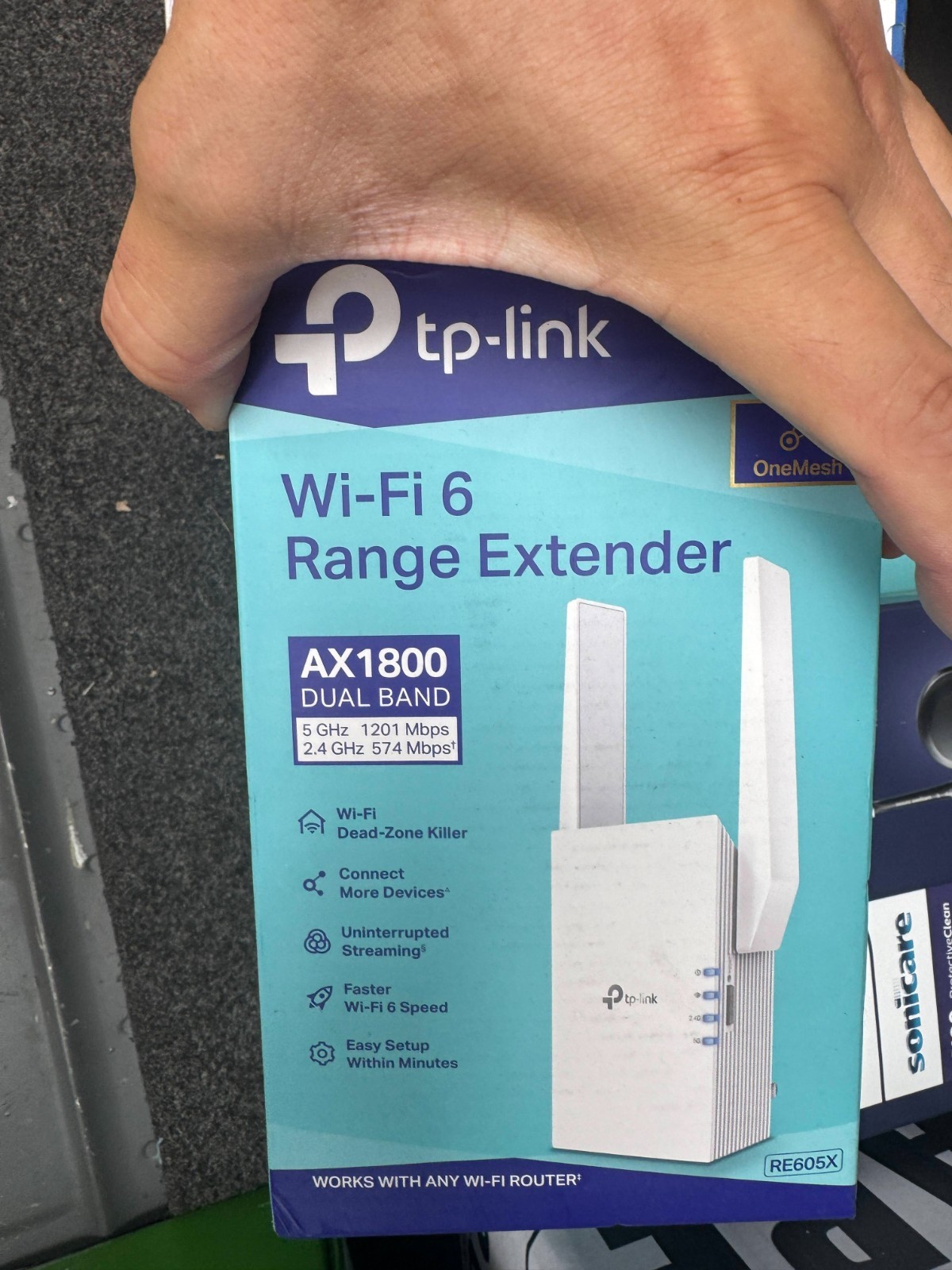 TP-Link RE605X AX1800 Wi-Fi 6 Range Extender White Dual-Band Gigabit LAN
