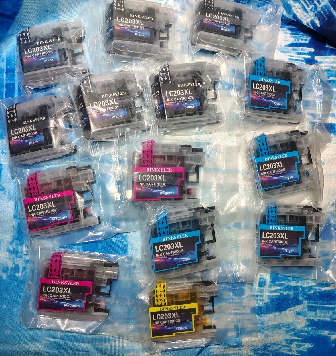 BINKSYLER LC203XL Ink for Brother Printers 14 Cartridges🔥6blk 