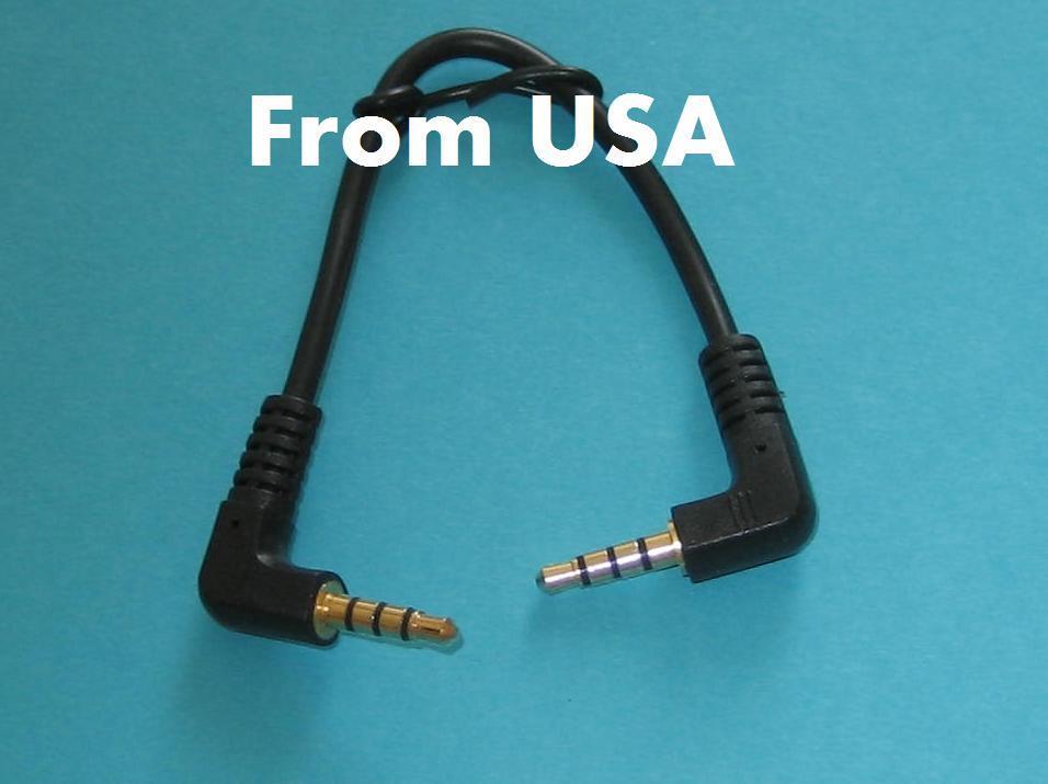3 Lot 3.5mm 1/8" Right Angle Male Stereo Audio Cable 24" 24 inch 2 ft