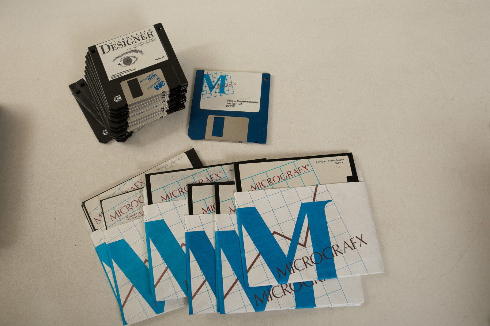Micrografx Designer (G5L/JSF6) Lot of Installation Floppies 3.5" & 5.25" 1990
