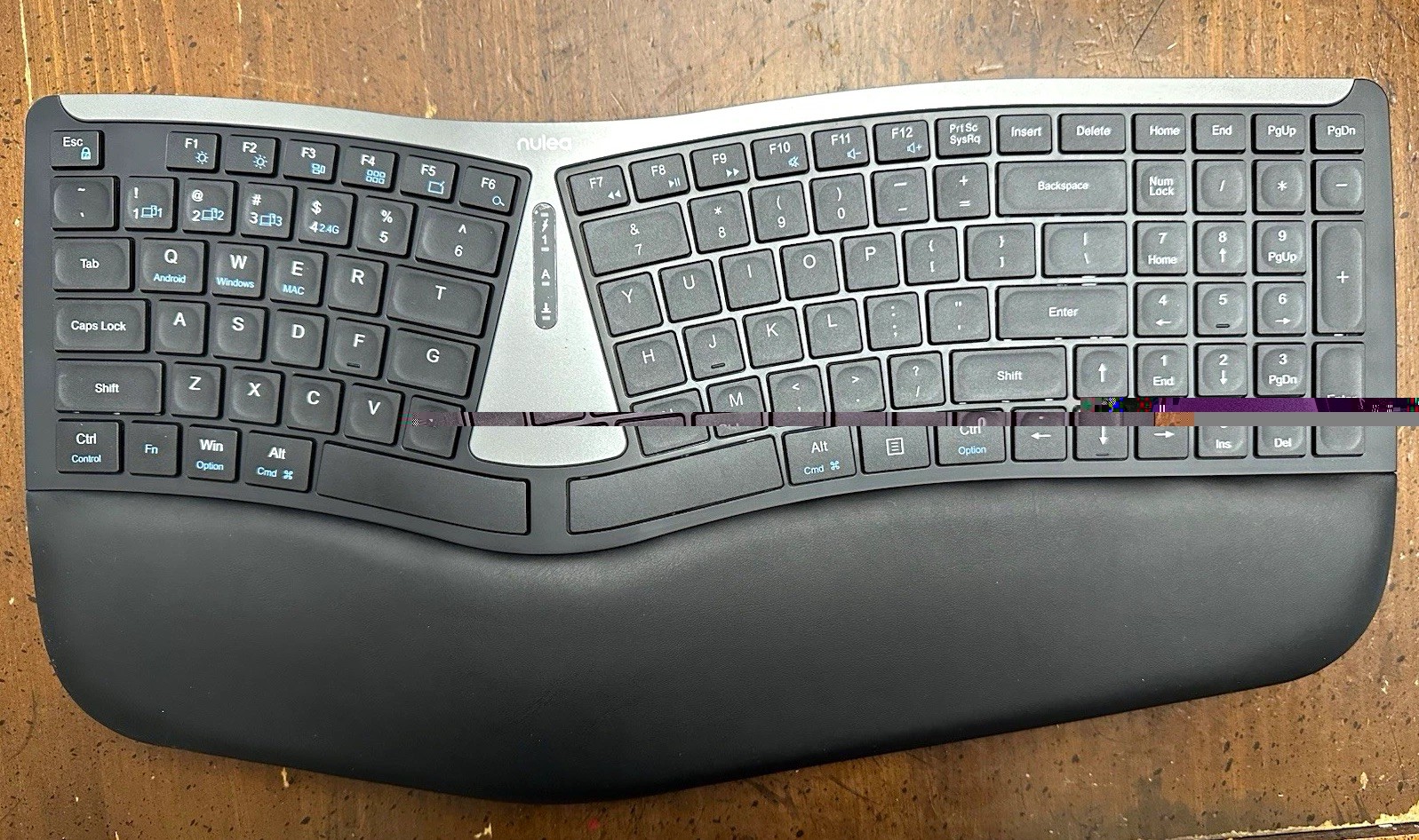 Nulea TK403 Ergonomic Wireless Bluetooth Keyboard Built-In Battery Wrist Rest