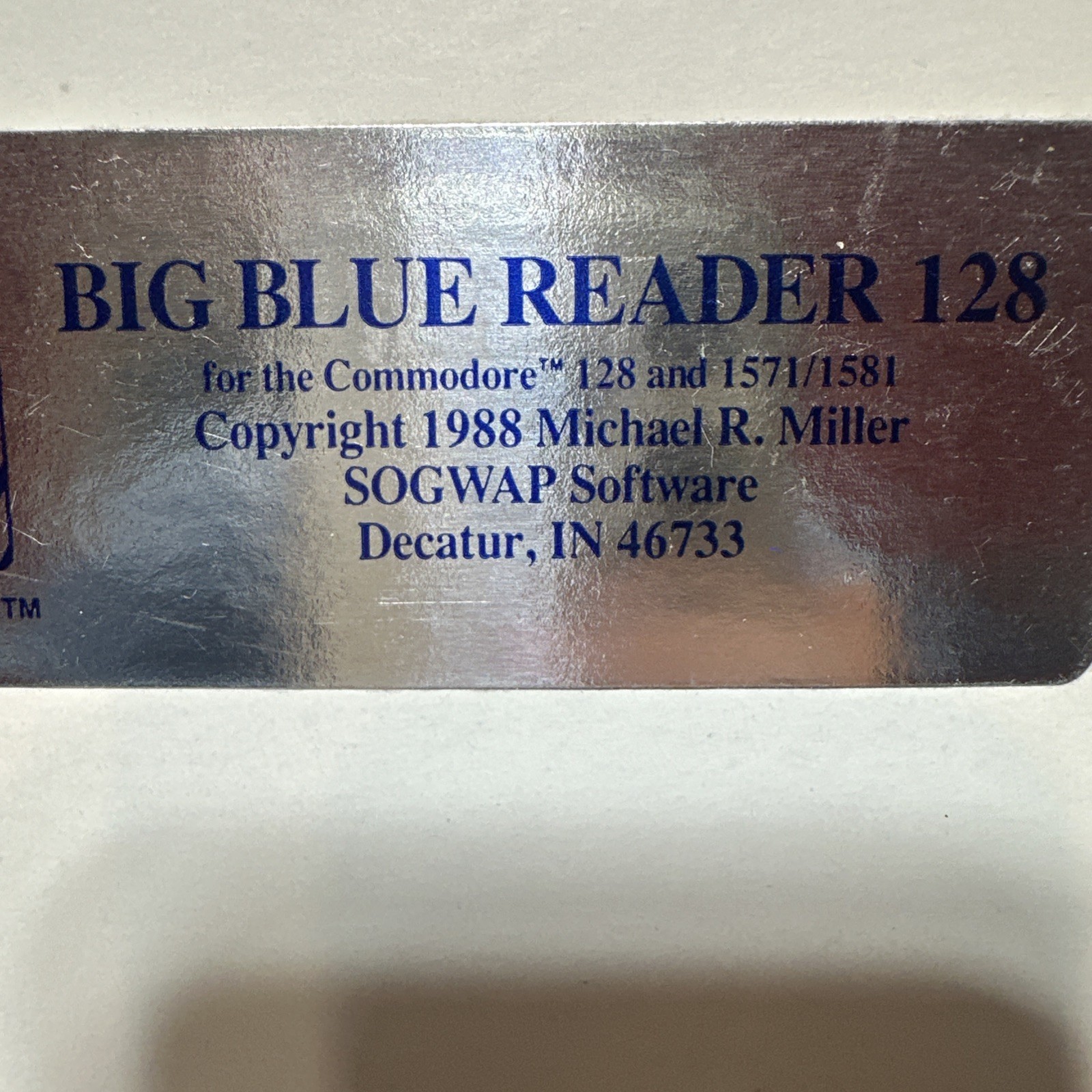Big Blue Reader 64 Commodore IBM MS-DOS File Transfer Utility on 5.25 disk 