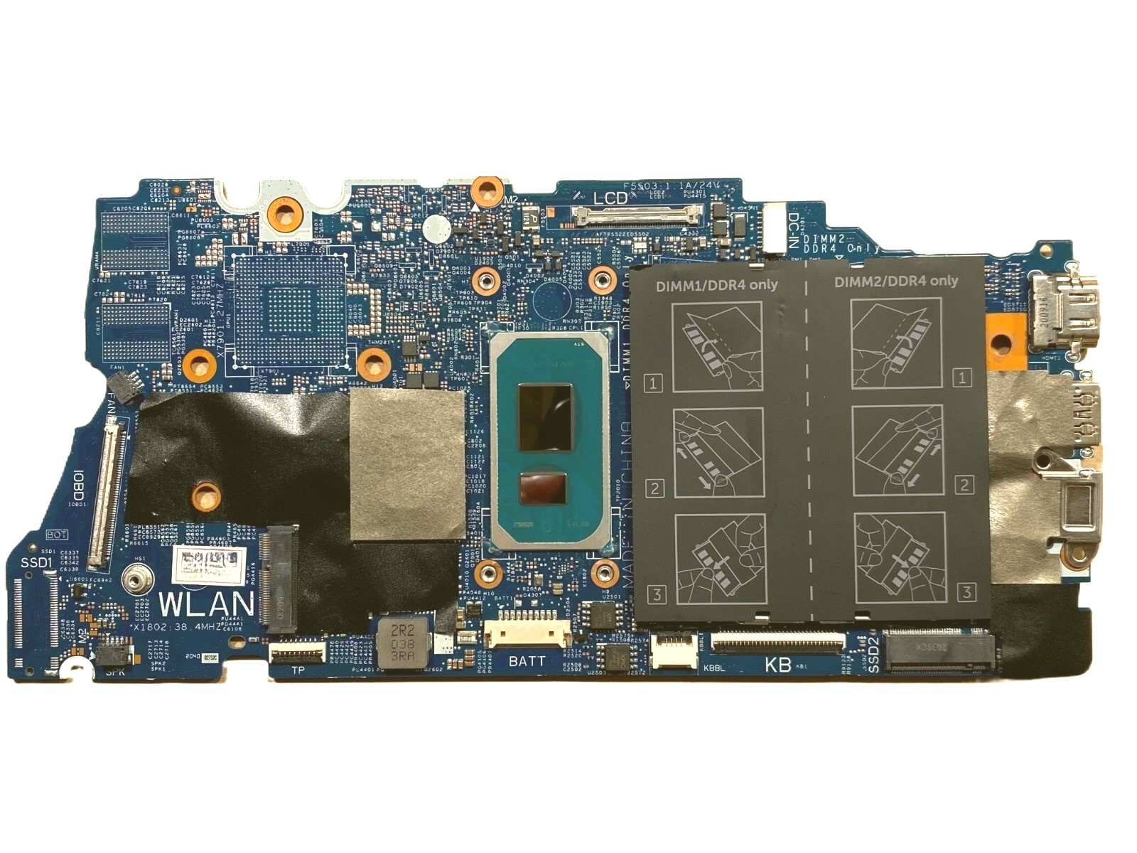 19860-1 For Dell Inspiron 5406 7506 Motherboard CPU i5-1135G7 i7-1165G7 UMA GPU