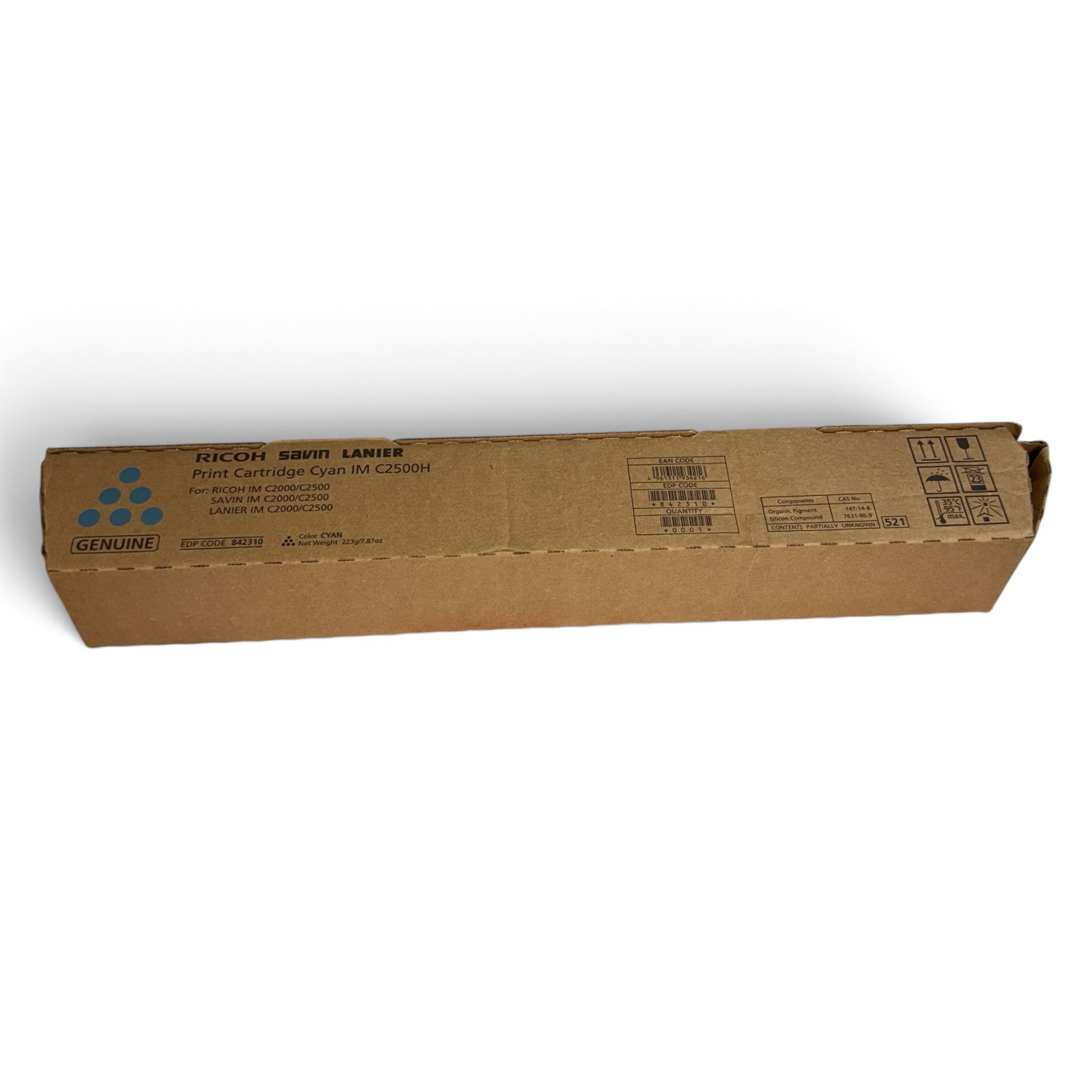 Ricoh Savin Lanier Cyan Cartridge IM C2500H Genuine Open box factory sealed