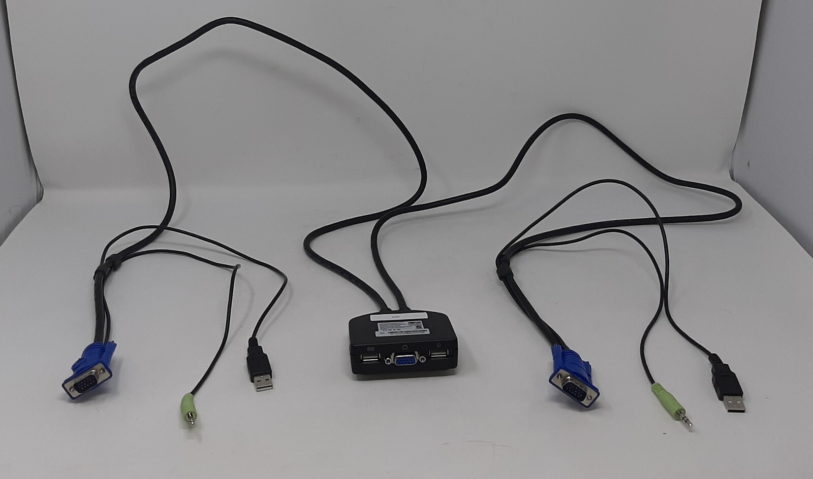 Tripp Lite 2-Port USB/VGA Cable KVM Switch with Cables and USB Peripheral 302