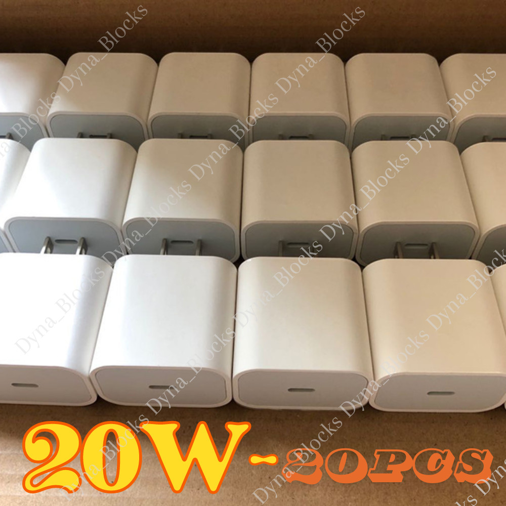 20x Lot 20W USB Type C Power Adapter Fast Charger Cube Block For iPhone Android