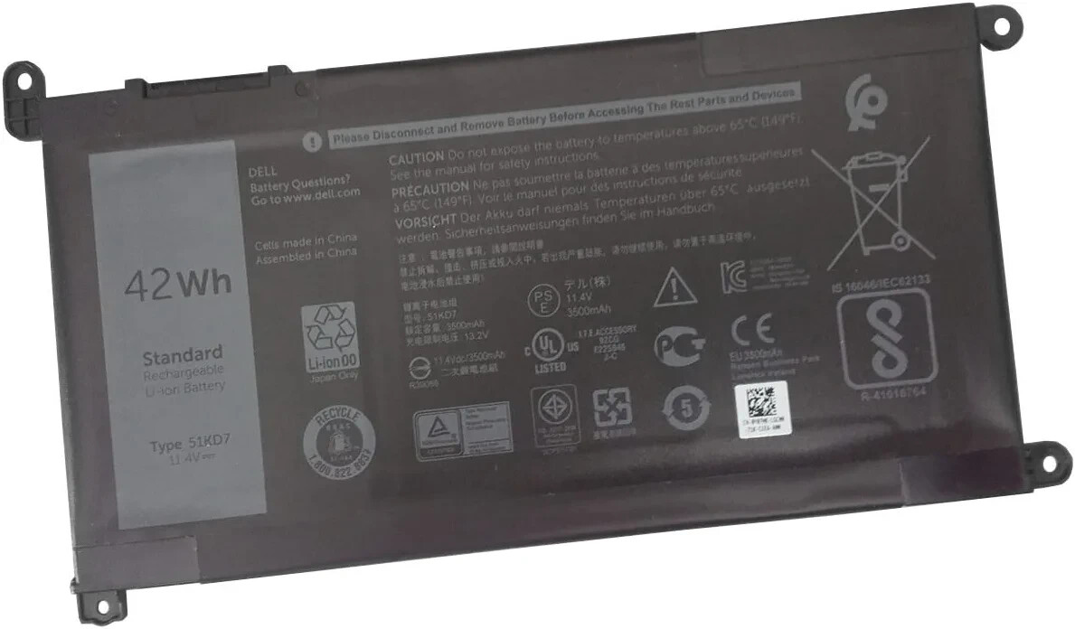 🔥Replacement Dell 51KD7 Battery for Dell Chromebook 11 3180 3189 - Type 51KD7🔥