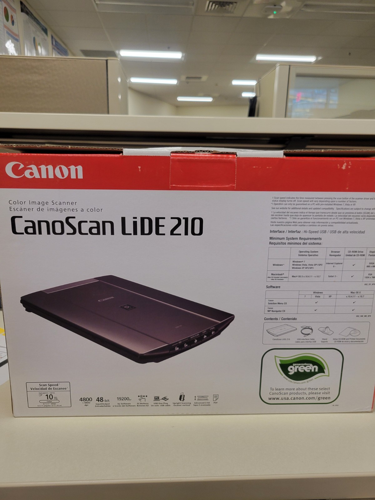 Canon CanoScan Lide 210 High-Speed Color Image Scanner with USB Color Scanner