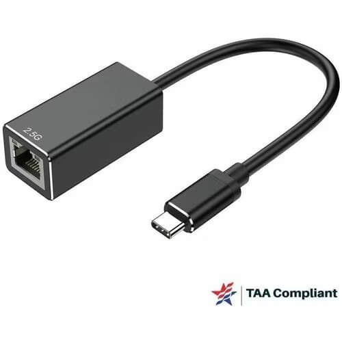 4XEM 4XUSBCRJ45TAA2 USB-C to 2.5 Gbps RJ45 Gigabit Ethernet Adapter TAA