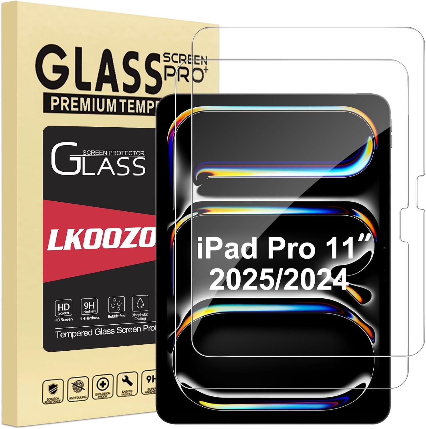 2 Pack Screen Protectors for iPad Pro 11" (M5/M4) (2025/2024)