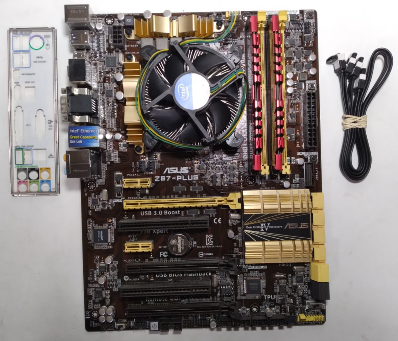 Asus Z87-PLUS Motherboard Core I5-4670K 8GB RAM, IO Shield # 2382