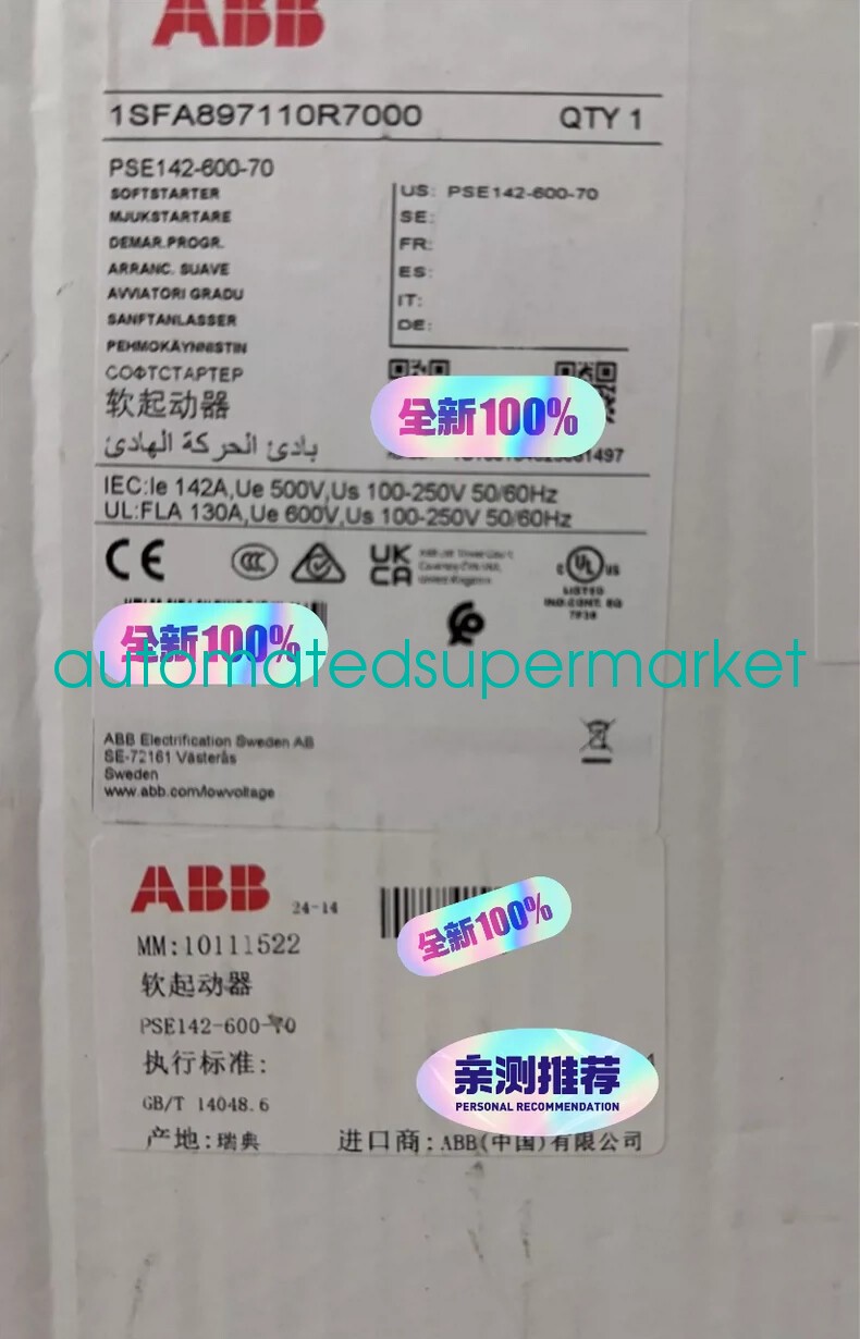1PC NEW ABB Soft starter PSE142-600-70 Shipping by DHL/FedEX