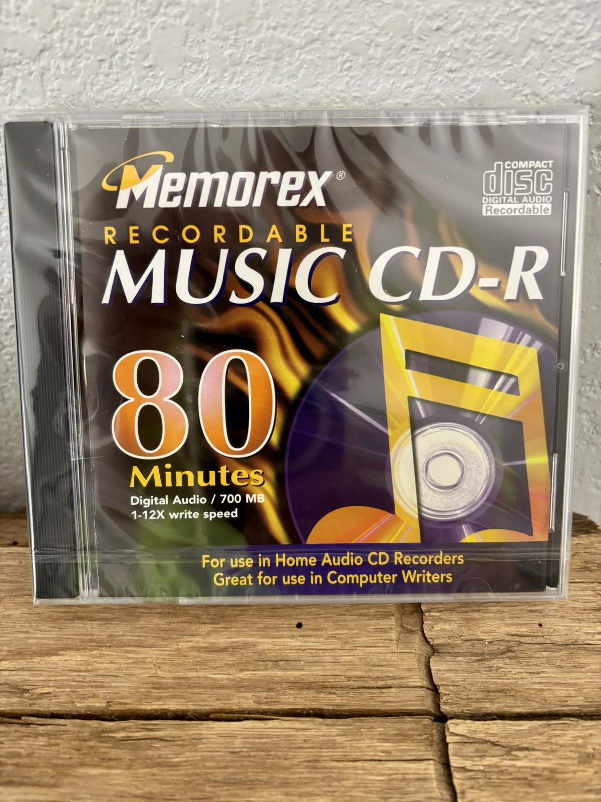 Memorex Recordable Music CD-R 80 Min New Sealed Blank Media Ripping CDs Disc man
