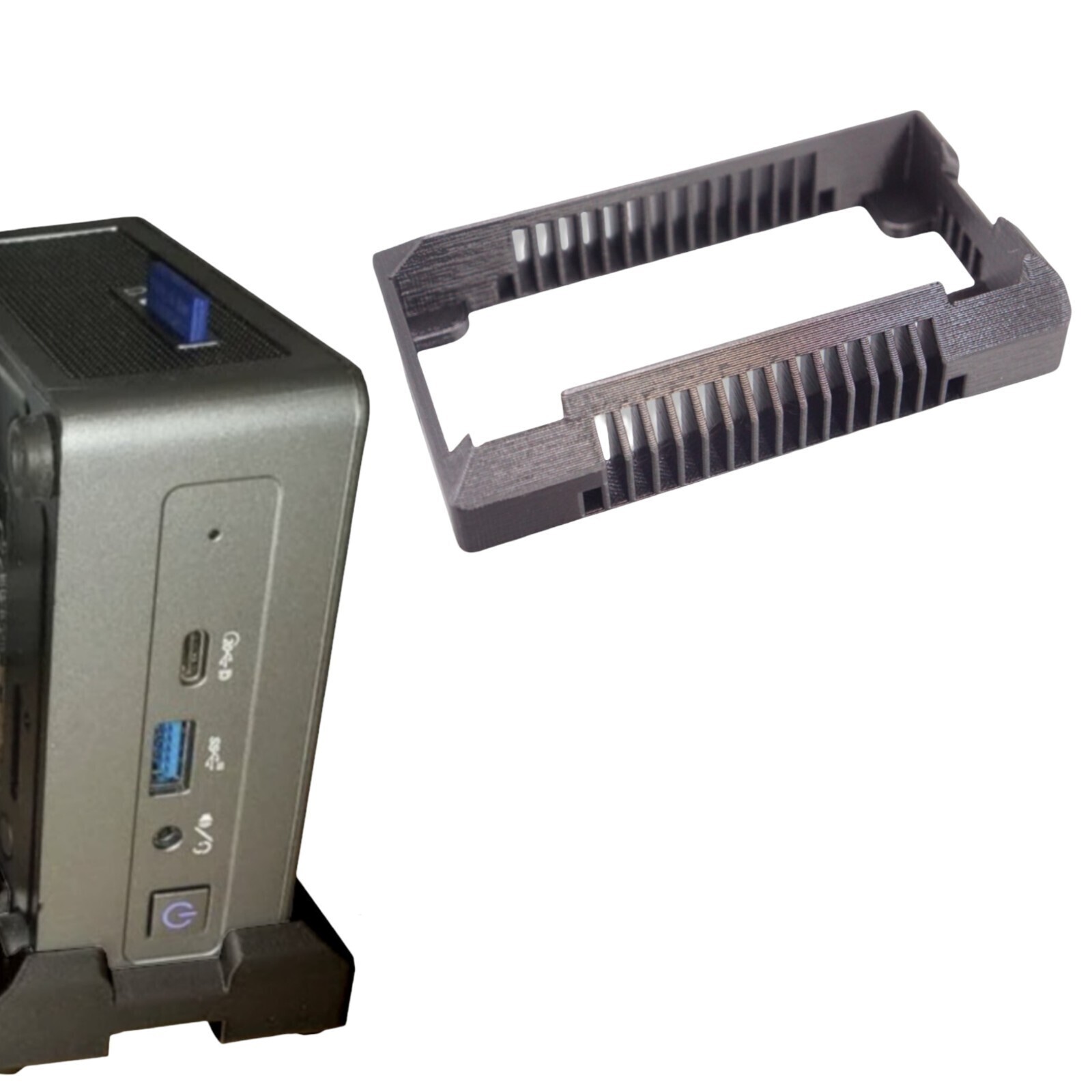 Vertical Desk Stand Holder for GEEKOM A7 & A8 Mini PC Case Elevated Ventilation