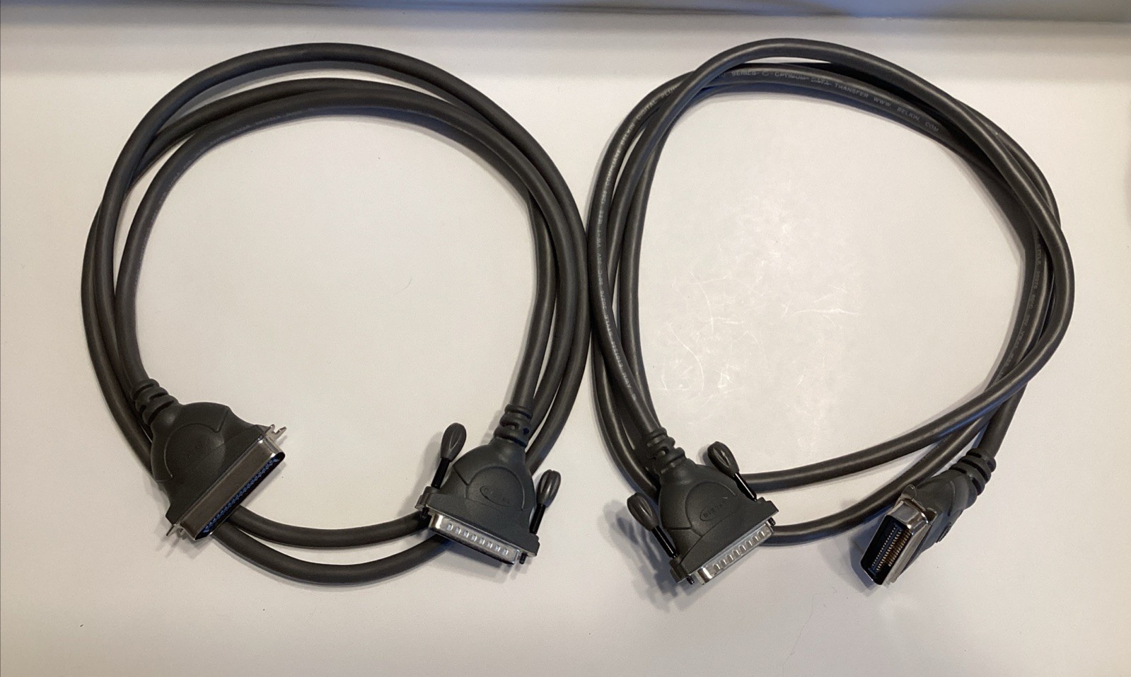 Lot Of 2 BELKIN  6 ft Optimum Data Transfer Cable E101344 Style 20276 25 pin M/F