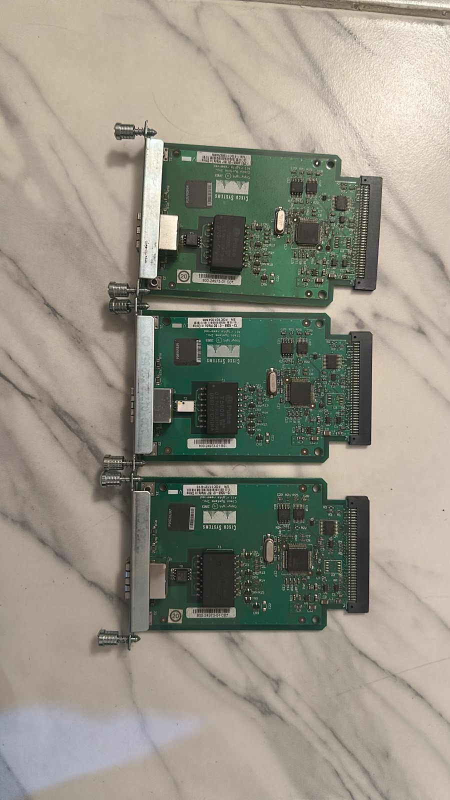 Cisco WIC-1B-ST-V3 ISDN BRI WAN Interface 800-24973-01 B0 73-9368-01 ( Lot of 3)
