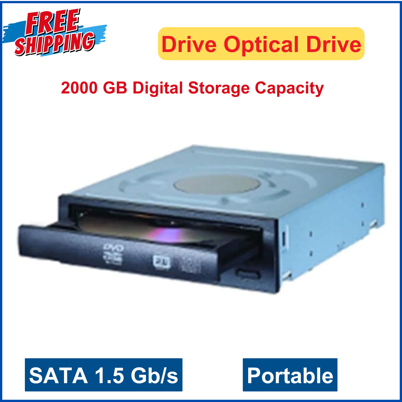 Lite-On 24X SATA Internal DVD+/-RW Drive Optical Drive IHAS124-14, SATA 1.5 Gb/s