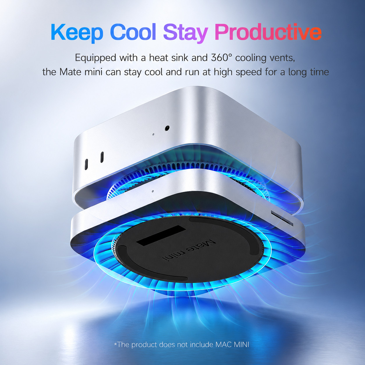 Mate Mini-B 80Gbps Mac mini M4 Dock & Stand, Up to 8TB NVMe SSD Expansion, PD