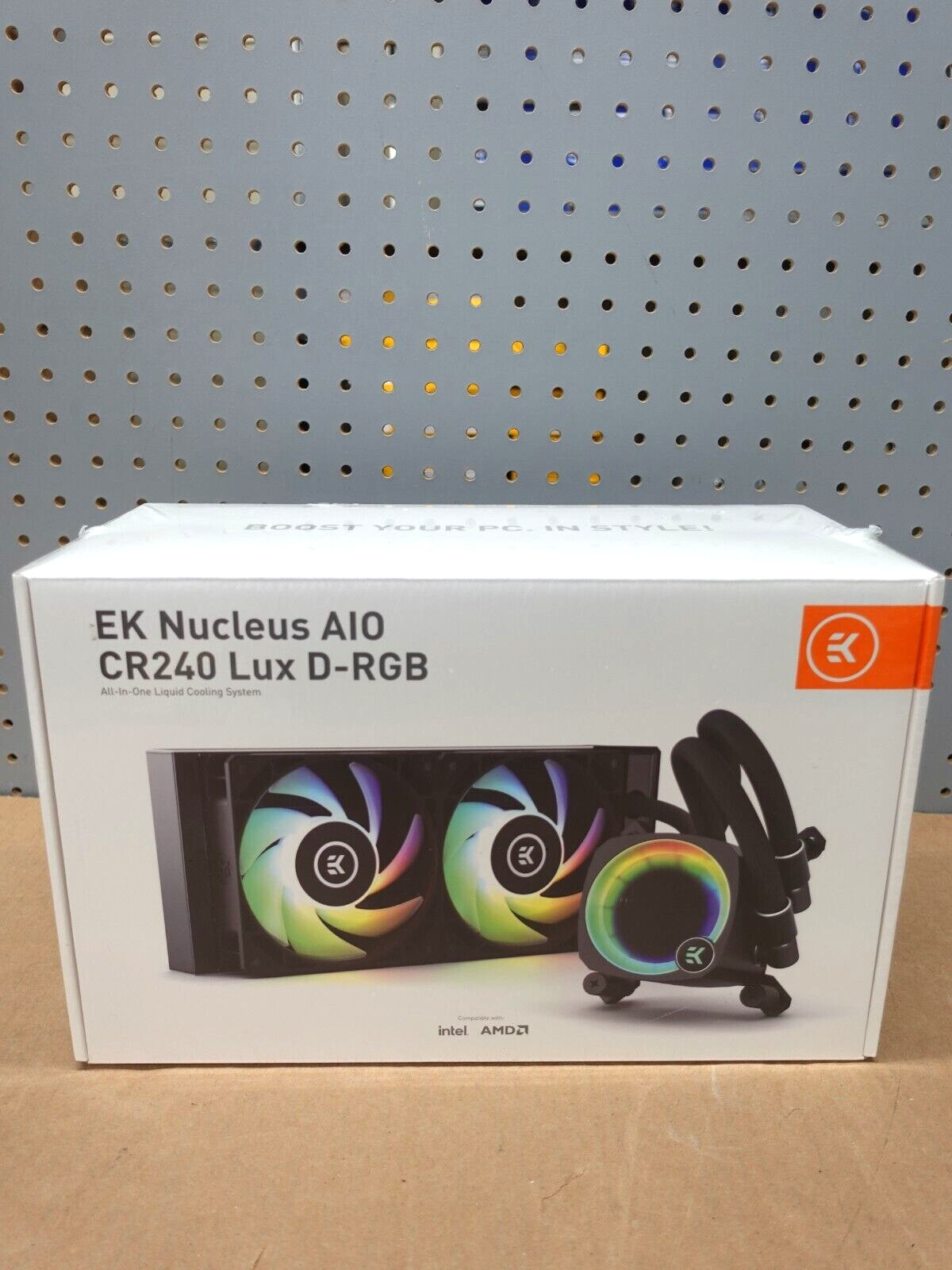 EK-Nucleus AIO CR240 Lux D-RGB 240mm Liquid CPU Cooler, Black