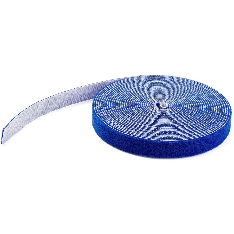 StarTech 50ft Hook and Loop Roll Blue Cable Management HKLP50BL