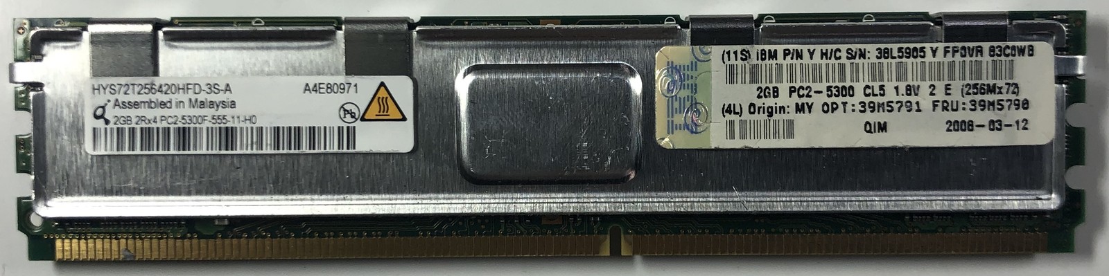 Qimonda HYS72T256420HFD-3S-A 2GB DDR2 Server RAM Memory