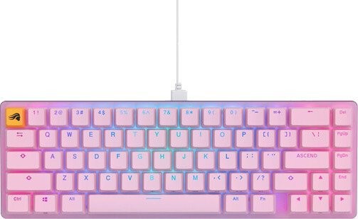 Glorious GMMK 2 65% Mechanical Gaming Keyboard, Pink Color, for Gaming PC
