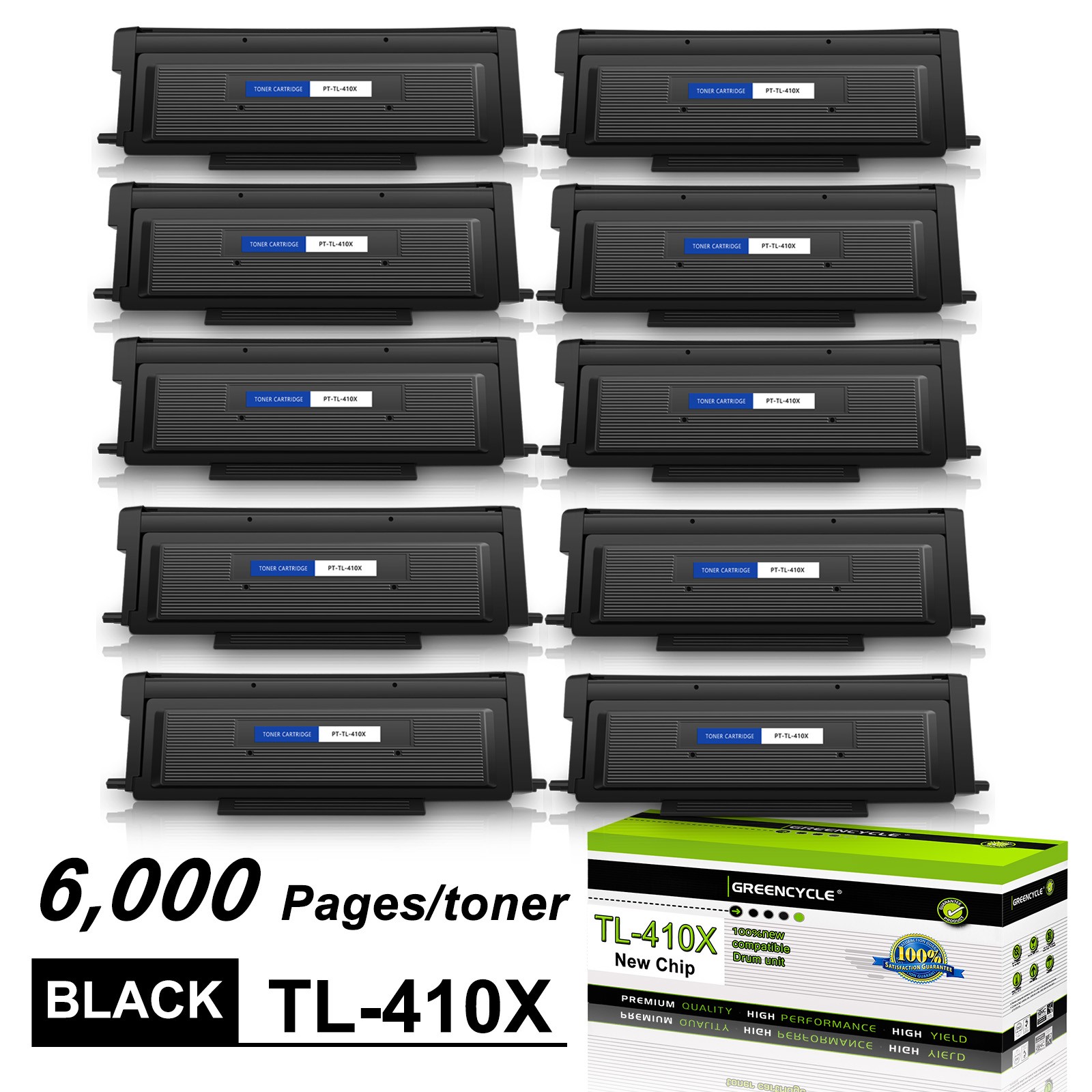 10PK TL-410X Toner Cartridge Compatible With Pantum M7202FDW M6802FDW M7100DN