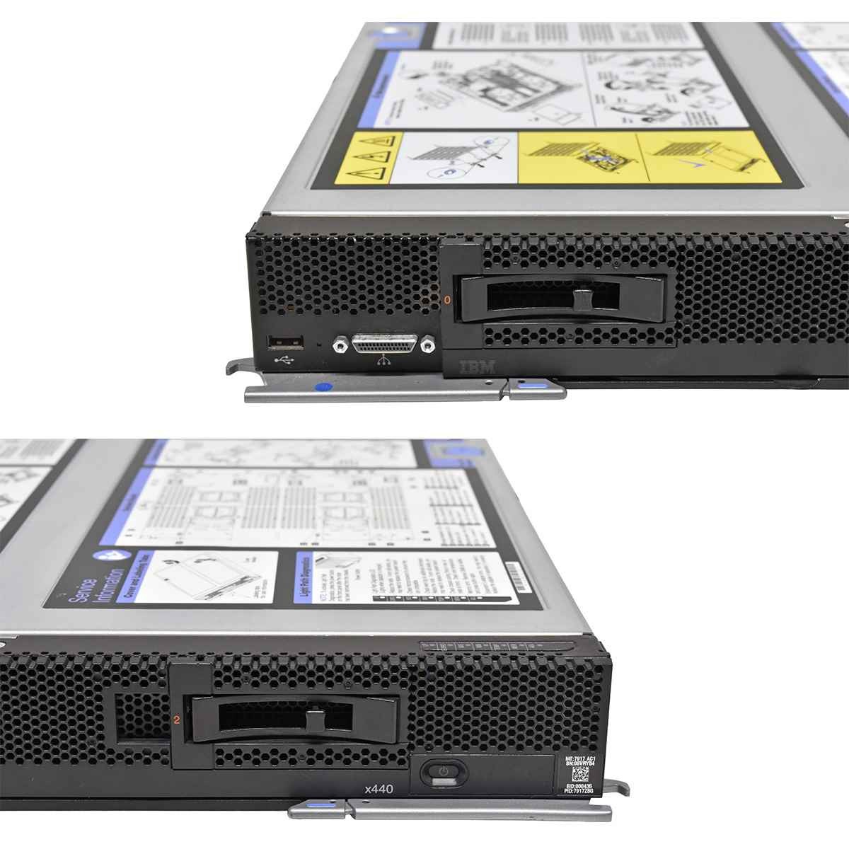 IBM Flex System x440 Compute Node 7917 AC1 + Heatsinks + Caddys