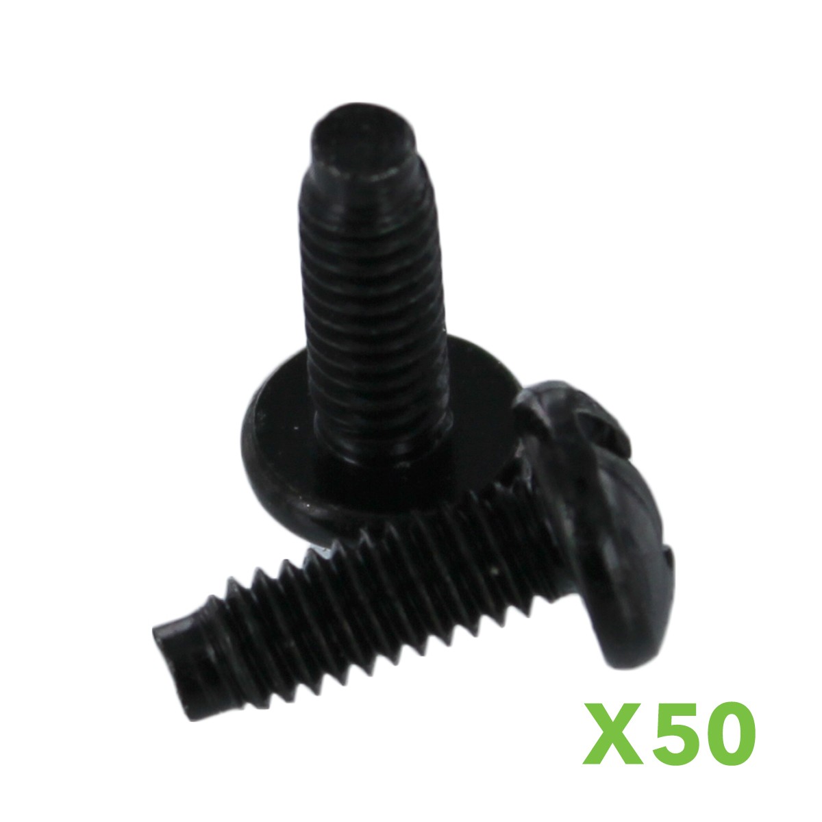 50 pack Server Rack Screws 3/8" Pan Phillips 12-24 Stainless Steel 19" Rack