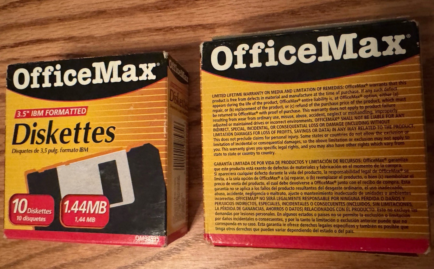 OfficeMax 3.5" Floppy Disks 1.44MB IBM Formatted 10 Pack Sealed Lot of 2