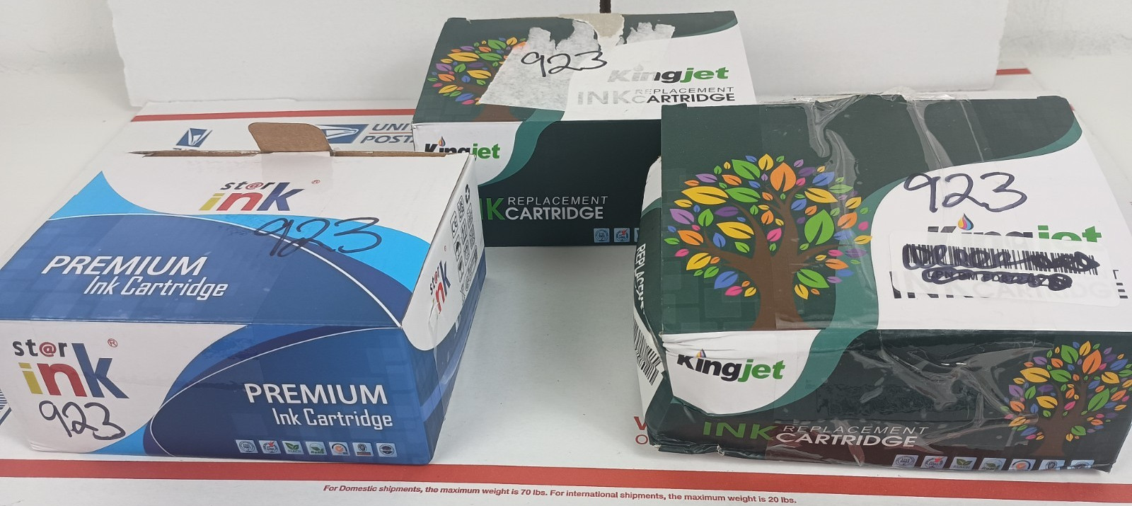 HP 923 Kingjet Ink Replacement Cartridge Combo Pack LOT OF 3 OPEN BOXES