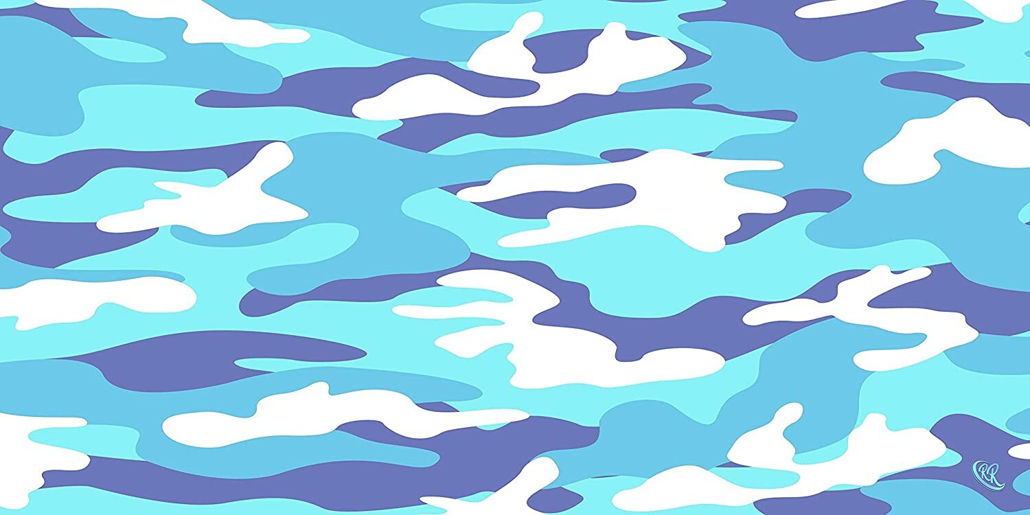 Gaming Mouse Pad Extra Large 90x45cmx 4mm CAMO  Gaming PC Mouse Pad Blue White 