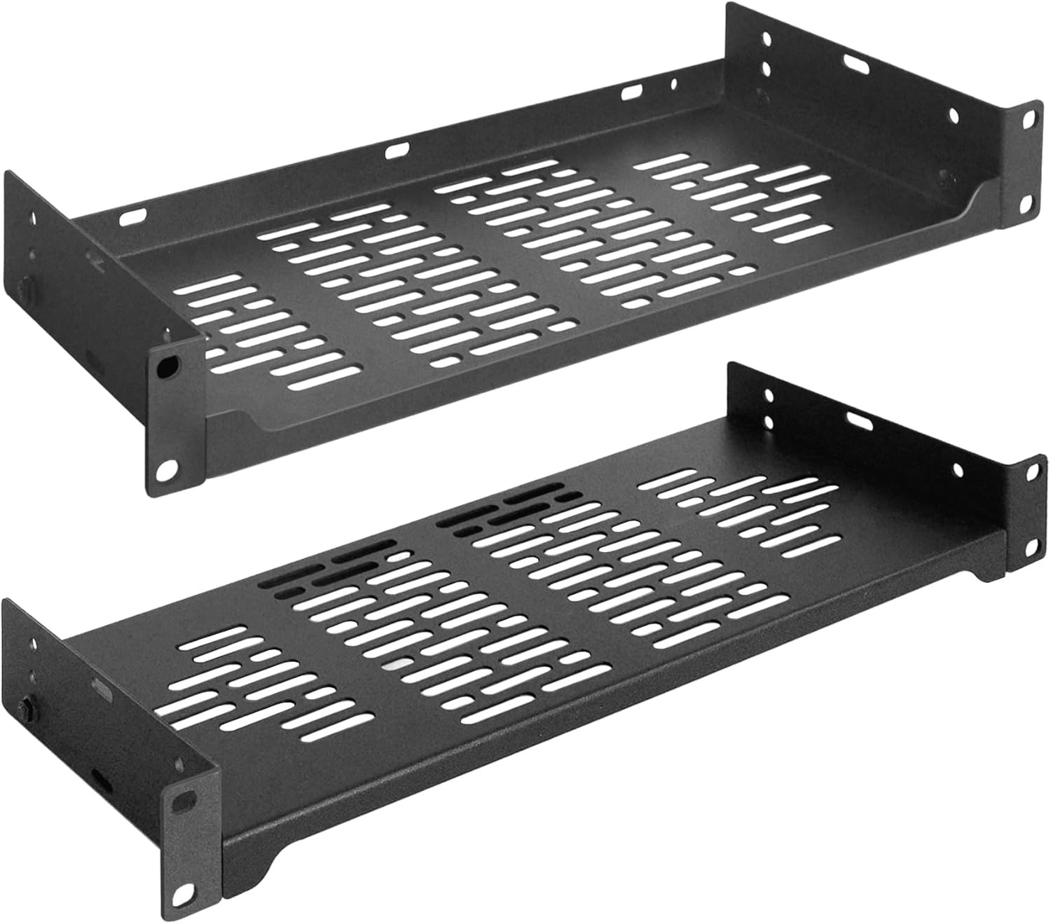 RIVECO 2 PCS 6” Rack Shelves for 19 inches Network & Cabinets, 6, black 