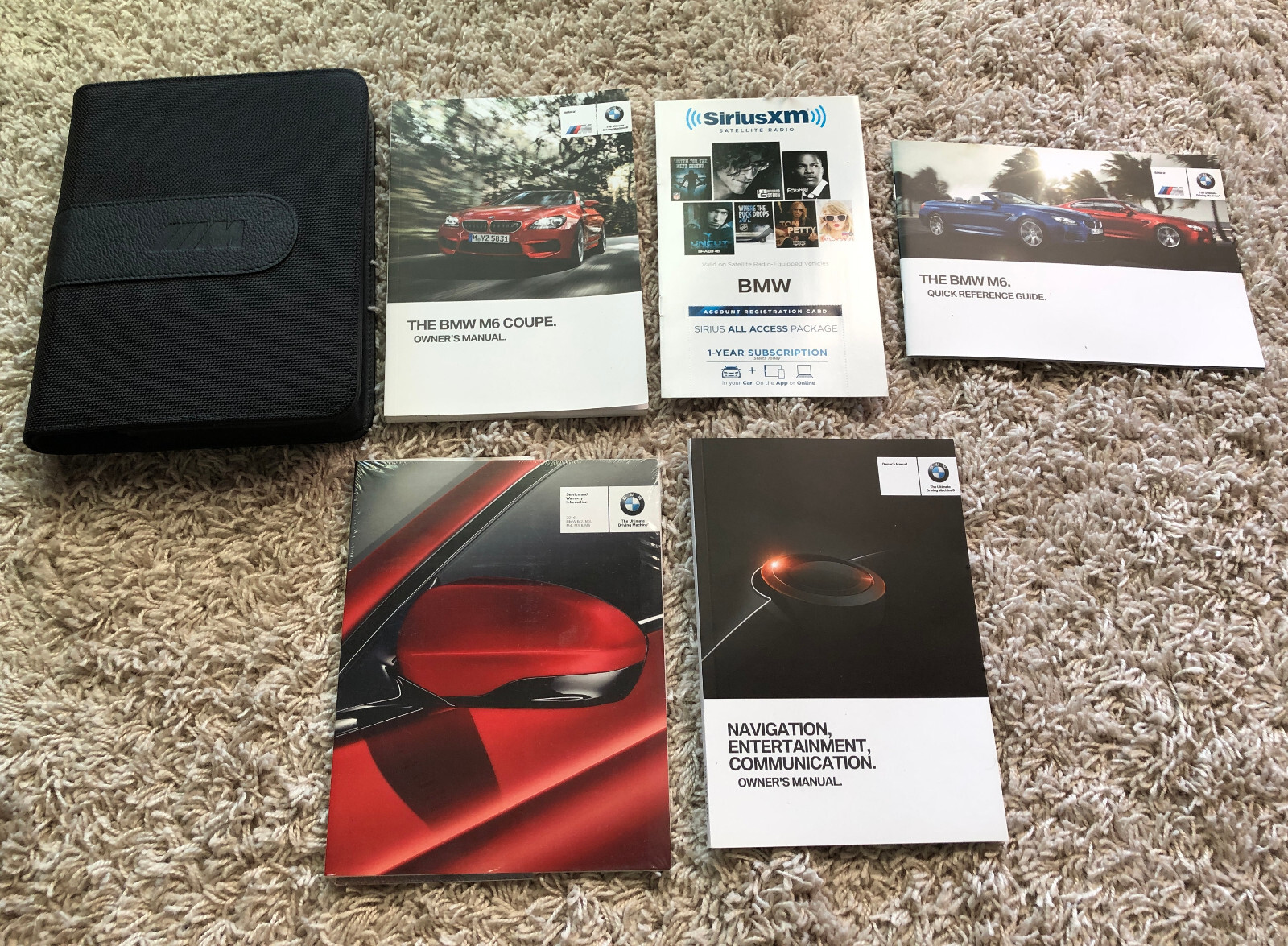 2016 16 BMW M6 Coupe F13 Exclusive OEM Factory Owner's Manual + Leather Case