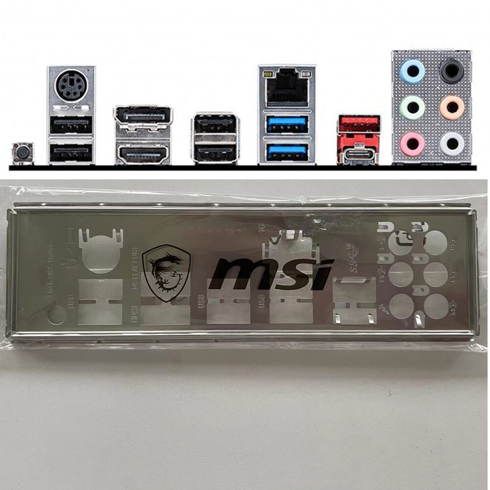 For MSI B550-A PRO, B550M-A PRO, A520M-A PRO I/O Shield BackPlate Blende Bracket