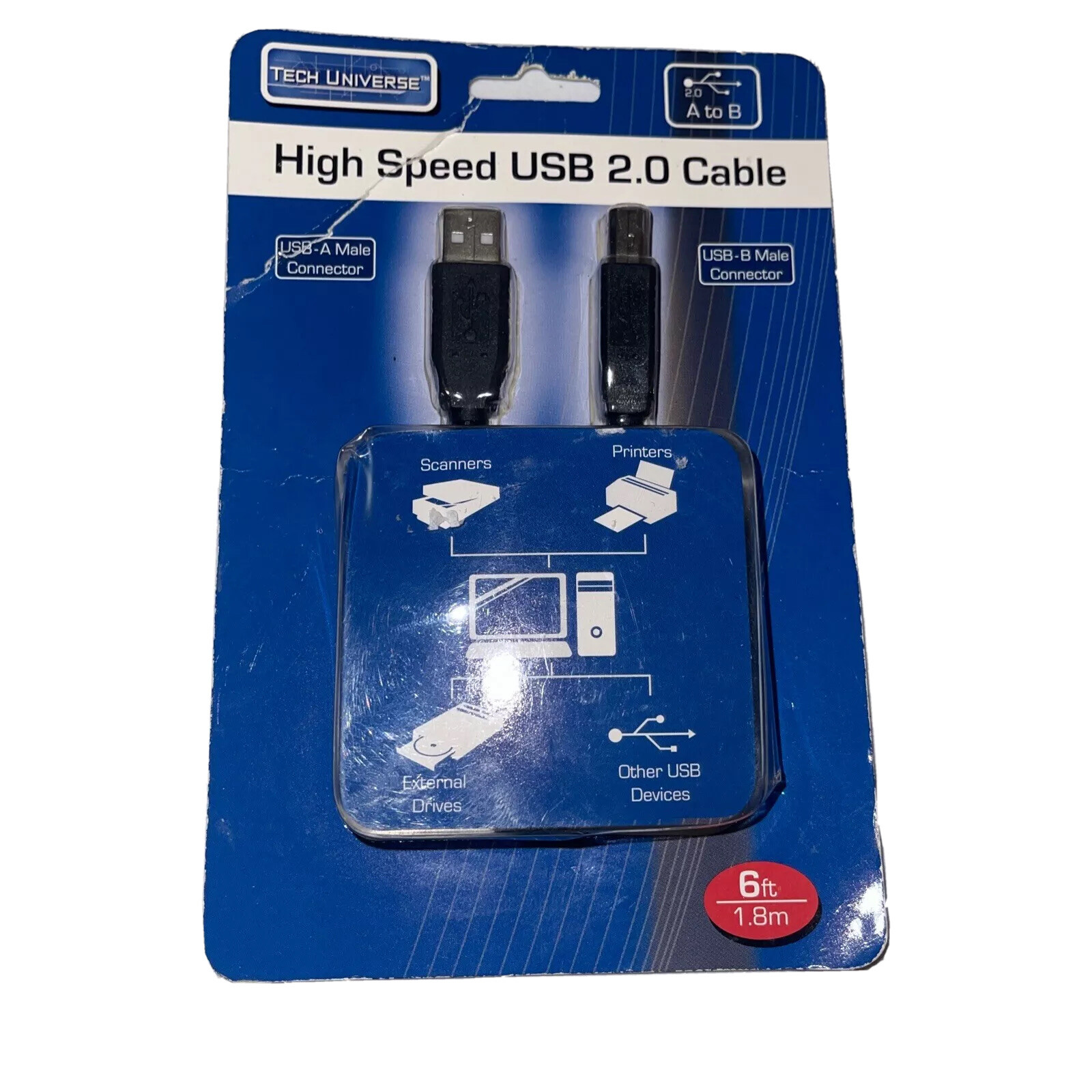 Tech Universe High Speed USB 2.0 Cable 6' TU1309