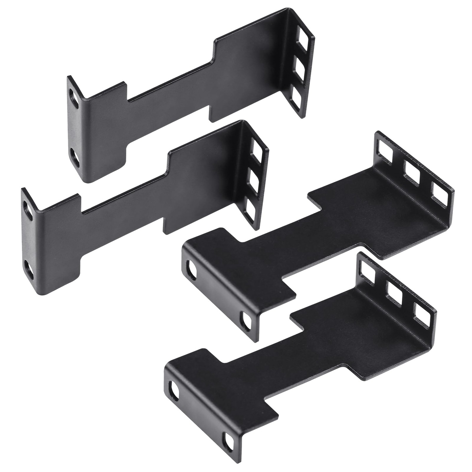 4 PCS 1U Server Rack Depth Extender Kit 4 Inch Recessed Mount Adapter