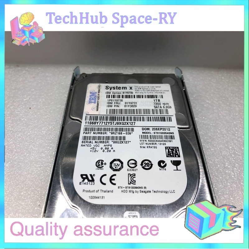 IBM 1TB 7.2K 6GBPS NL SATA 2.5 Inch SFF HS HARD DRIVE 81Y9731 81Y3829 81Y9690