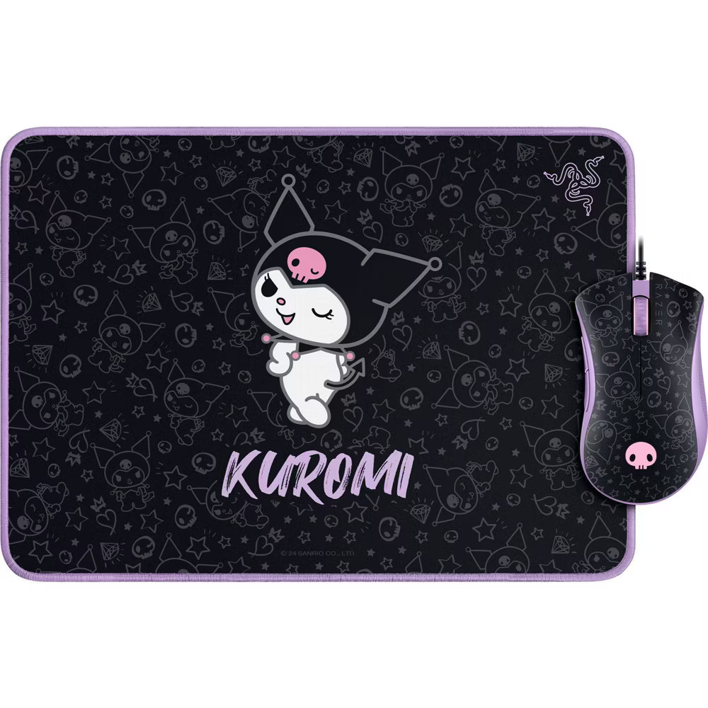 Razer DeathAdder Essential and Goliathus Mouse Mat Bundle - Kuromi