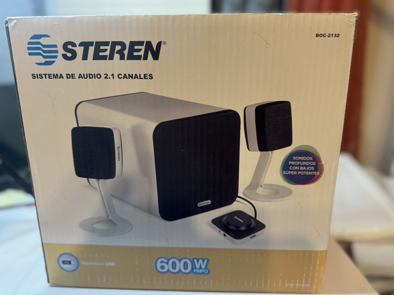 Brand New  Stern 2.1 Computer Audio System With USB Player 600 Watt PMPO