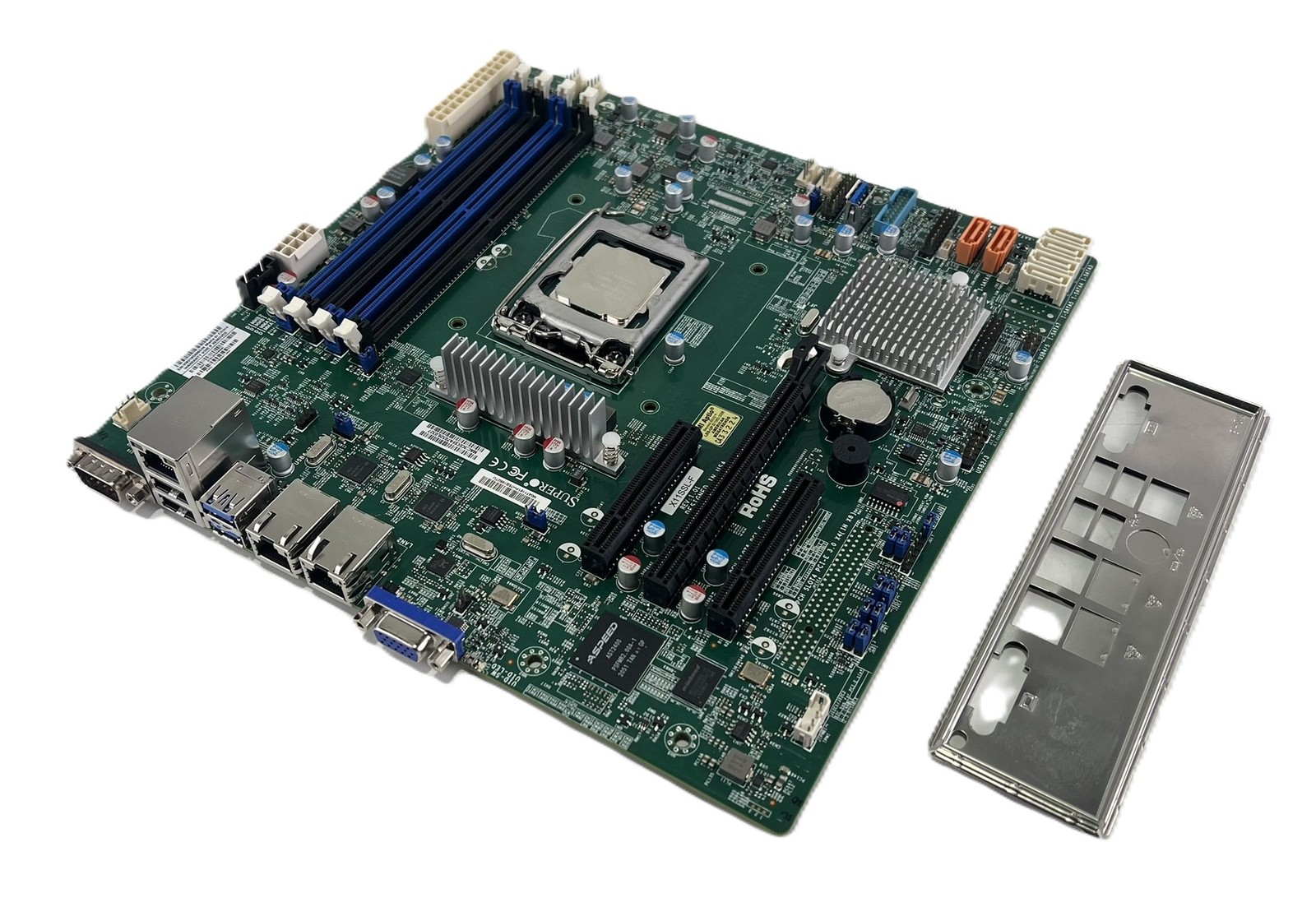 Supermicro X11SSL-F MicroATX Server Motherboard W/ E3-1240 + IO Shield (AN)