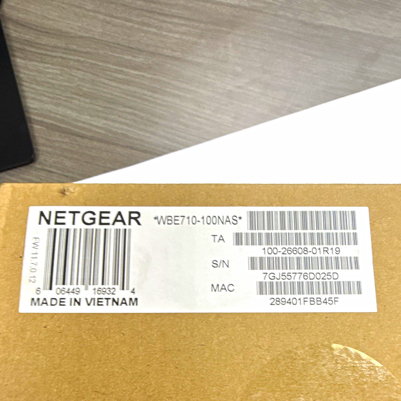NETGEAR WBE710 WBE710-100NAS Wi-Fi Router Remote Management Brown