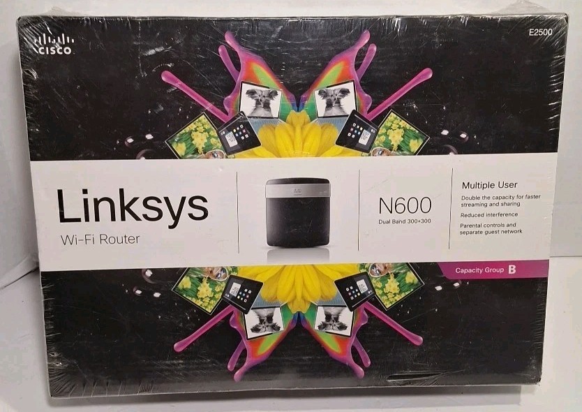 Cisco Linksys Advanced Simultaneous Dual-Band Wireless-N Router (E2500NP) New 