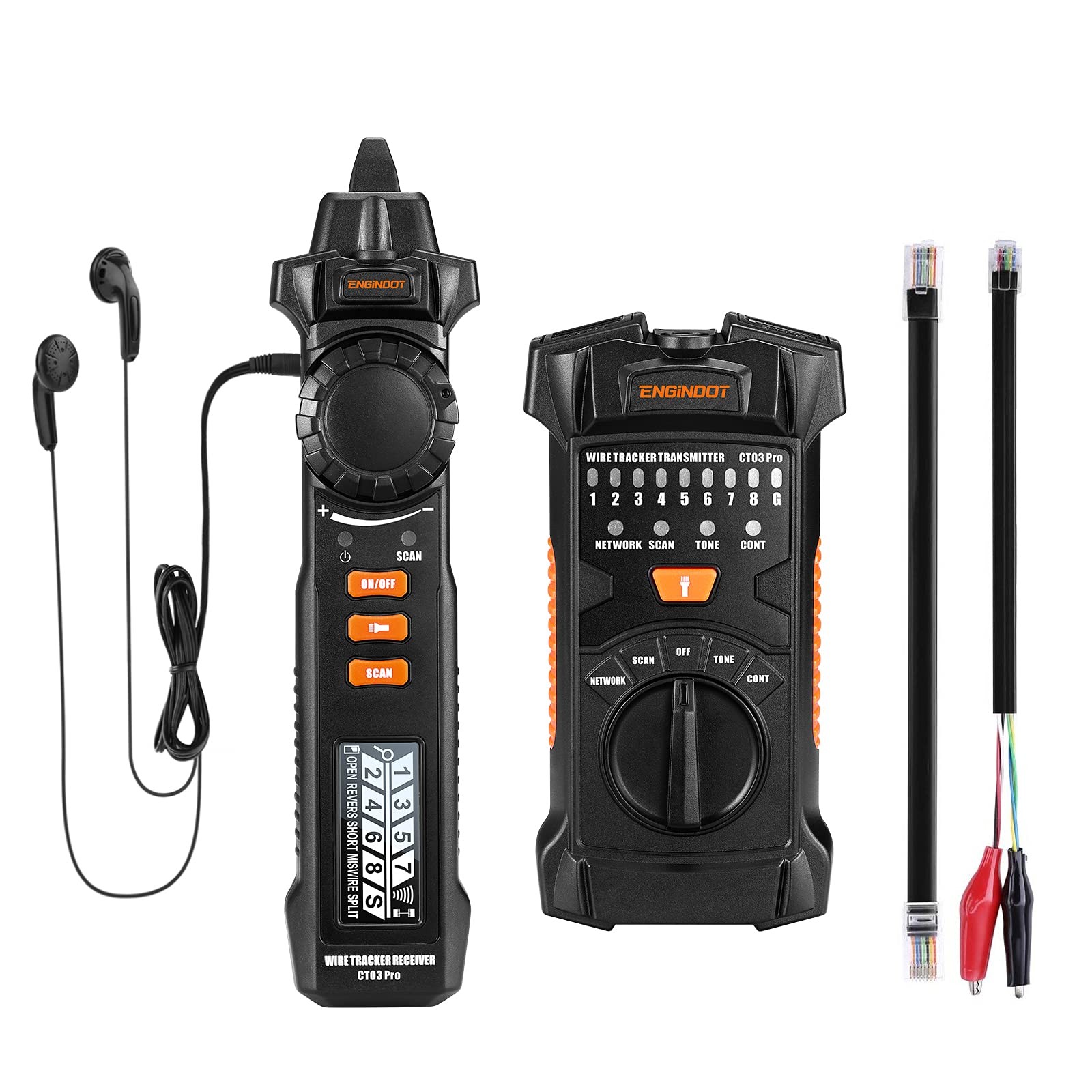 Cable Tester ENGiNDOT CT03 Pro Wire Tracker for LAN & Telephone Line Maintenance