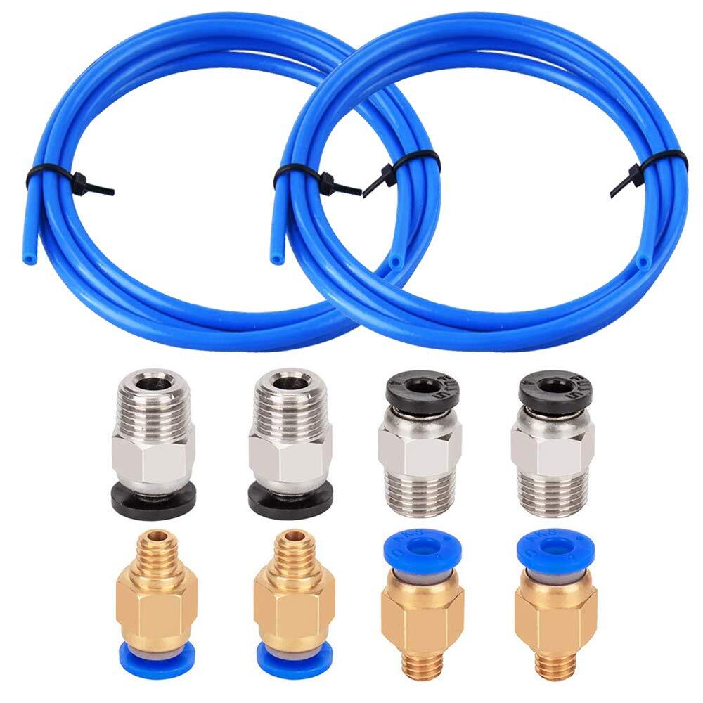 1.5m Blue Bowden Ptfe Tubing For 1.75mm Filament With 2 Pcs Pc4m6 Fittings And 2