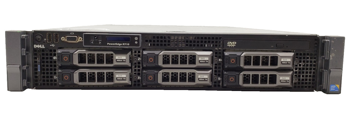 Dell PowerEdge R710 2x Xeon X5550 32GB DDR3 2U Rack Server No HDD Tested