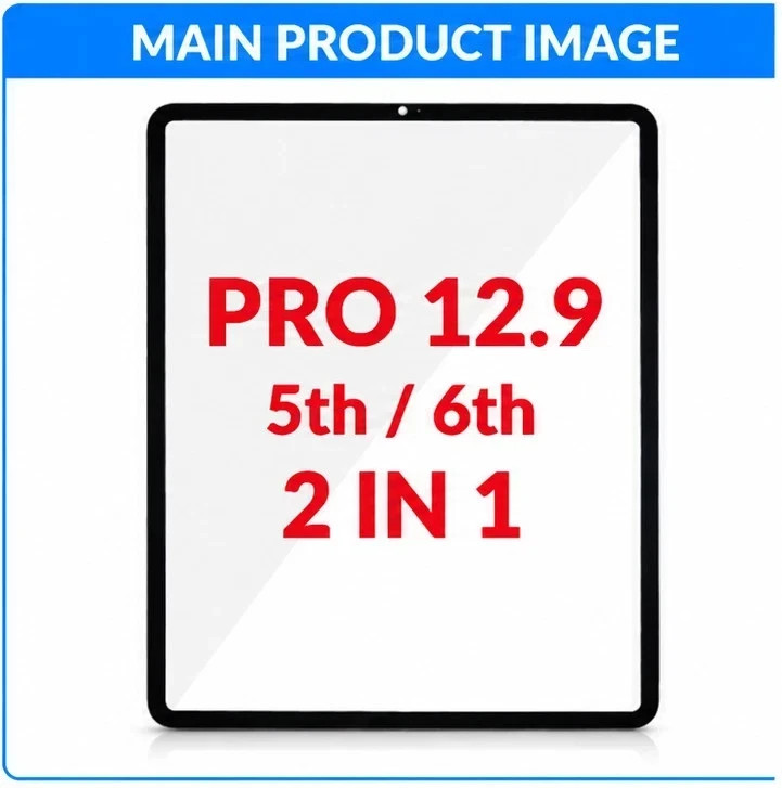 G+OCA Pro iPad Pro 12.9 5th 6th Gen Front Screen Glass with OCA 2in1 Black