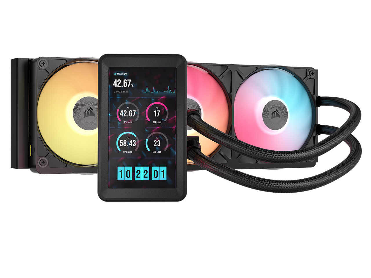 CORSAIR iCUE LINK TITAN II 360 RX LCD AIO Liquid CPU Cooler - 5" IPS LCD Screen