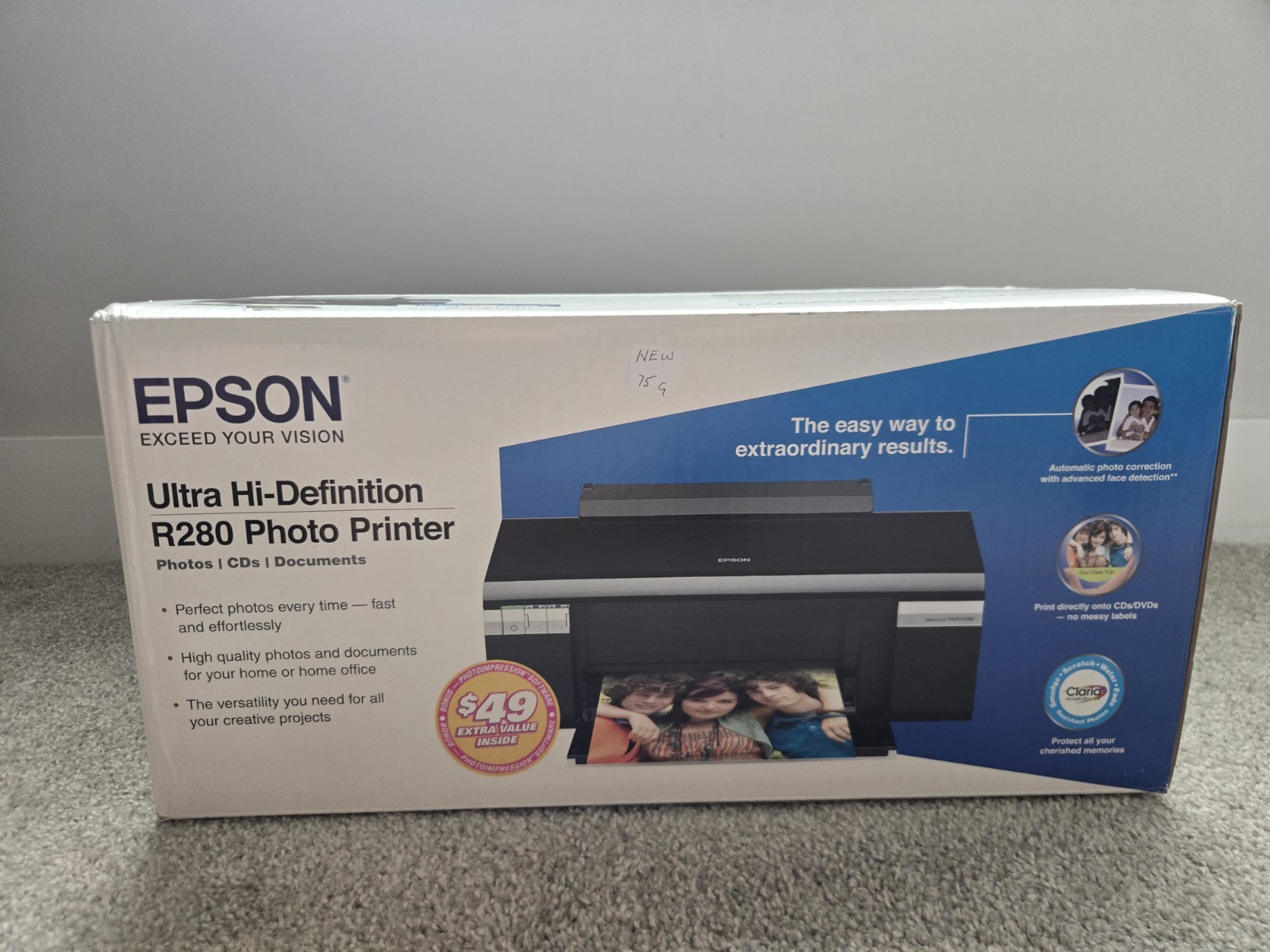Epson Stylus Photo R280 Ultra Hi-Definition Inkjet Printer CD DVD C11C691201 New
